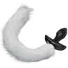 Kinky Puppy Plug vibrant avec Queue blanche Tail Curve 9 x 3.7cm Queue 30cm